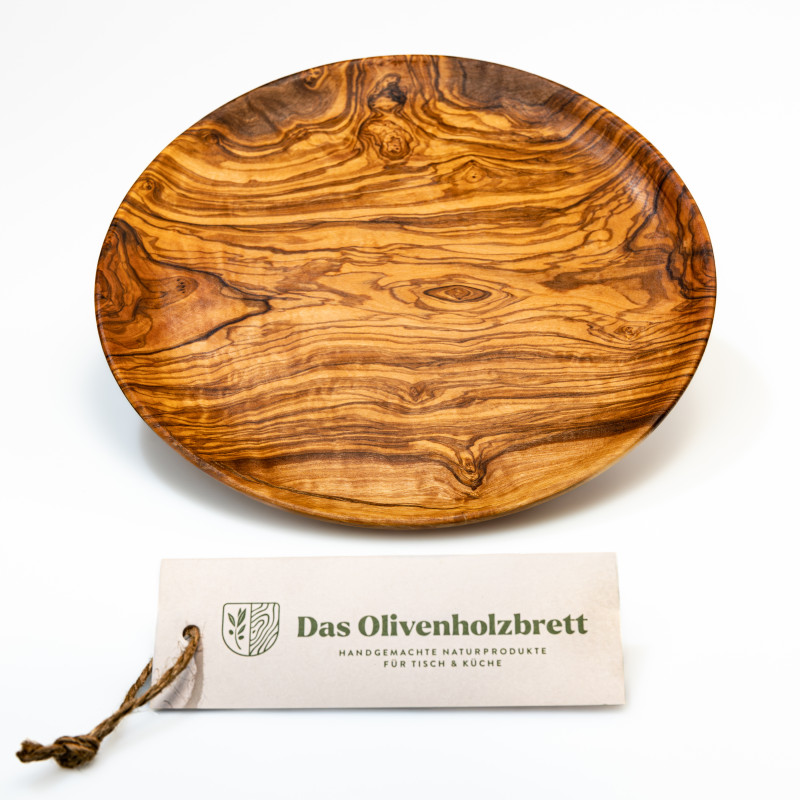 Teller aus Olivenholz in 22 - 26cm, Holzteller