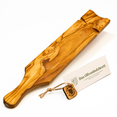 Salamischneidebrett aus Olivenholz mit oder ohne Salamimesser